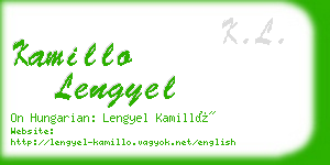 kamillo lengyel business card